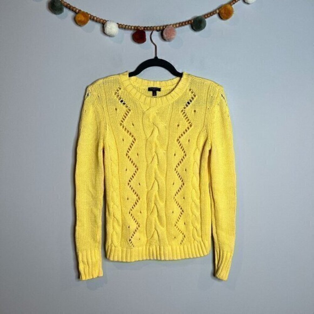 Talbots yellow crew neck sweater